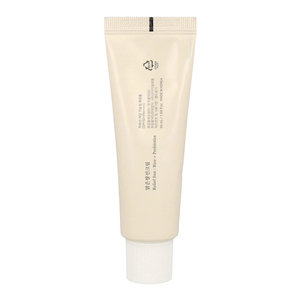 Beauty of Joseon Relief Sun Rice + Probiotics SPF 50+ PA++++ – Hydrating Lightweight Sunscreen